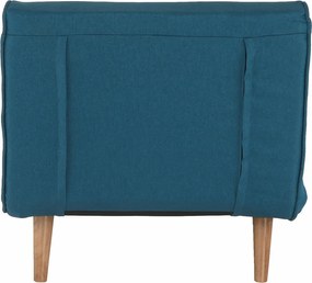 KONDELA Farido rozkladacie kreslo tyrkysová / dub