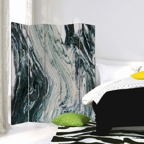 Ozdobný paraván Textura Marble Grey - 180x170 cm, päťdielny, obojstranný paraván 360°