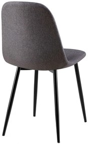 Stolička Giverny látka - tmavosivá