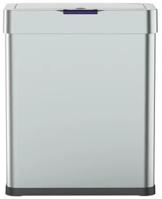 Bezdotykový odpadkový Jumbo kôš 60l USB kábel zadarmo, strieborná