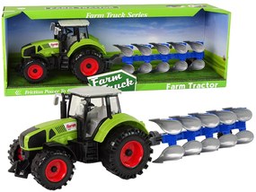 Lean Toys Traktor s pluhom na trecí pohon