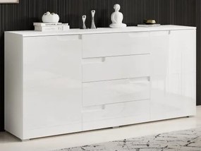 Široká skrinka Spice, lesklá biela%