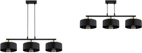 BRILAGI - Závesný luster na kábli SPRING 3xE27/60W/230V čierna/zlatá