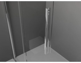 Mexen Velar, sprchová zástena s posuvnými dverami Walk-in 90 x 200 cm, 8mm šedé sklo, chrómová, 871-090-000-43-01