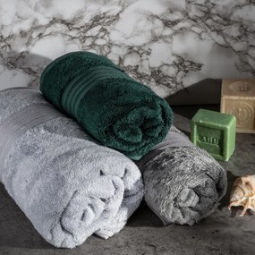 BAVLNENÝ UTERÁK AURA 70X140 CM TMAVOSIVÁ