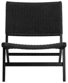 Čierne kreslo s výpletom Carson – Actona