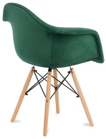SADA 2x Jedálenská stolička NEREA 80x60,5 cm zelená/buk