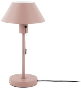 Svetloružová stolová lampa s kovovým tienidlom (výška 36 cm) Office Retro – Leitmotiv