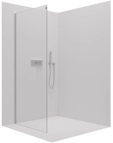 Cerano Santoro, sprchová zástena 90x195 cm ku sprchovému kútu série Santoro, 6mm číre sklo, chrómový profil, CER-CER-424981