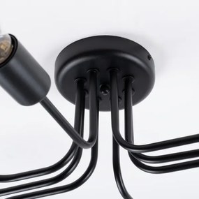 Sollux SL.1448 - Prisadený luster VECTOR 8xE27/15W/230V čierna