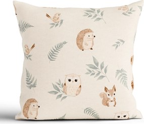 Bavlnená obliečka na vankúš Renforcé 40 × 40 cm - Lesní kamaráti