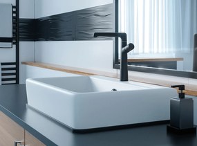 Laveo Pretto, vysoká umývadlová batéria h-274, čierna matná, LAV-BAO_725D