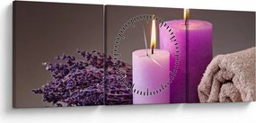 Obraz spa vecí (s hodinami) (90x30 cm)