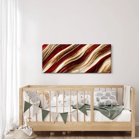 Obraz - Zlato - biela textúra (120x50 cm)
