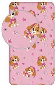 Jerry Fabrics Bavlnené napínacie prostieradlo 90x200 + 25 cm - Labková patrola PP571