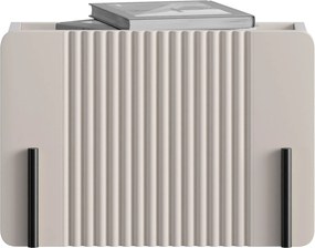 Závesný nočný stolík Malmi 45 cm so zásuvkou - kašmír / čierna