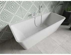 Mexen Volta, voľne stojaca nástenna vaňa 150 x 75 cm, biela, biely prepad, 51131507500-20