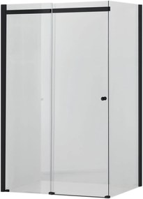 Hagser Frida sprchovací kút 120x90 cm štvorcová čierna matné/priehľadné sklo HGR19000020