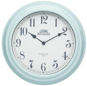 Modré nástenné hodiny Kitchen Craft Living Nostalgia Blue, ⌀ 25,5 cm
