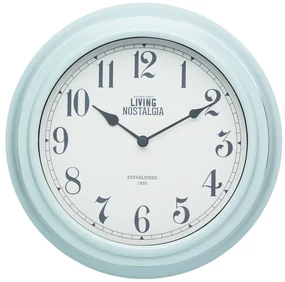 Modré nástenné hodiny Kitchen Craft Living Nostalgia Blue, ⌀ 25,5 cm