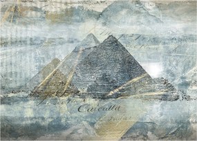 Sklenený obraz - Pyramídy v modrom filtri (70x50 cm)