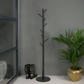 Čierny vešiak z kaučukového dreva Bro – Spinder Design