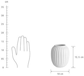 Butlers LIV Keramická váza 10 cm - biela