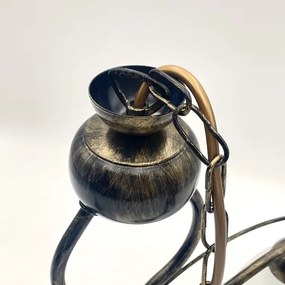 Luster na reťazi RETRO 2xE27/60W/230V bronzová/patina