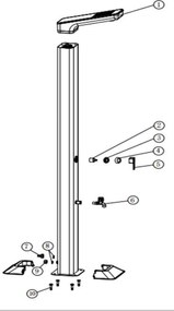 Marimex | Adaptér na záhradnú hadicu solárnej sprchy UNO 35 l hliníkovej s LED svetlom | 10992063