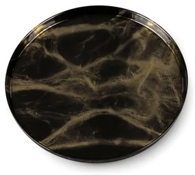 Dekoračný tanier ADA 02 čierny / zlatý