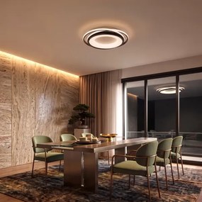 Brilagi - LED stmievateľné stropné svietidlo FLARE LED/84W/230V 47x51 cm čierna + DO