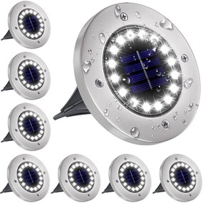 Bezdoteku LEDsolar 16Z vonkajšie svetlo k zapichnutie do zeme 8 ks, 16 LED, bezdrôtové, IPRO, 1W, studená            farba