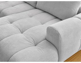 Svetlosivá rozkladacia/s úložným priestorom rohová pohovka (ľavý roh/do tvaru "U") Fuji – Bobochic Paris