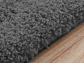 Okrúhly koberec Alpaka v tmavosivej farbe – mäkký polyester Rozmer: 90 cm