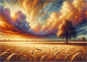 Obraz – Strom na poli (70x50 cm)