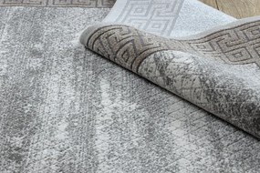 Moderný koberec NOBLE 1512 67 vzor rámu, Grécky vintage - Štrukturálny, dve vrstvy rúna, krémová béžová Veľkosť: 140x190 cm