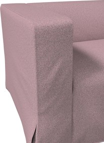 Poťah na sedačku Klippan pre 2 osoby dlhý s rohovými záhybmi farba produktu ružová látka zapletaná