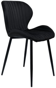 Jedálenská stolička DALLAS zamatová, čierna