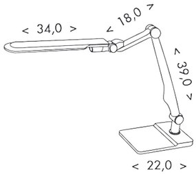 Ecolite LBL1207-CR - LED Stmievateľná stolná lampa MATRIX LED/10W/230V