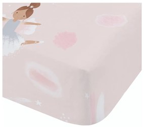 Ružová napínacia detská plachta na dvojlôžko 135x190 cm Dancing Fairies – Catherine Lansfield