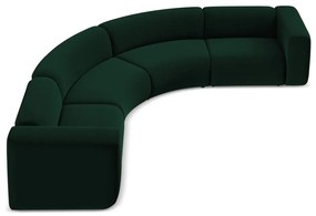 Tmavozelená zamatová rohová pohovka Ekahi – Makamii