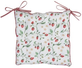 Bavlnený podsedák s výplňou s motívom lesných jahôd Wild Strawberries - 40 * 40 cm