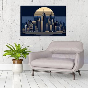 Obraz – Geometrické mesto (90x60 cm)