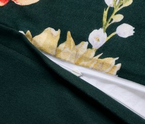 Flanelová posteľná bielizeň, štandardná veľkosť, zelená