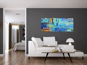 Obraz - Abstraktné olejomaľba (120x50 cm)