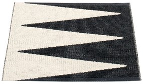 Čierno-biely vnútorný a vonkajší koberec 70x60 cm Vivi Black – Pappelina
