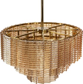 Toolight Toolight, závesné stropné svietidlo 8xE14, APP1677-8CP, zlatá-hnedá, OSW-09312