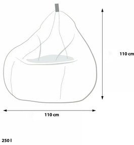 Sedací vak OSCAR 100% PES TiaHome - A015 - Modrá