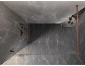 Mexen Lunar sprchová stena ľavá 160 x 200 cm, 8mm číre sklo, ružové zlato, 830-160-000-60-00-L