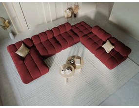 Červená zamatová pohovka 379 cm Bellis – Micadoni Home
